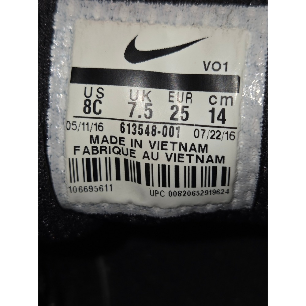 Nike ACG Boots Toddler Size 8C‎ Black Leather Lace Up Hiking Shoes - Picture 6 of 8